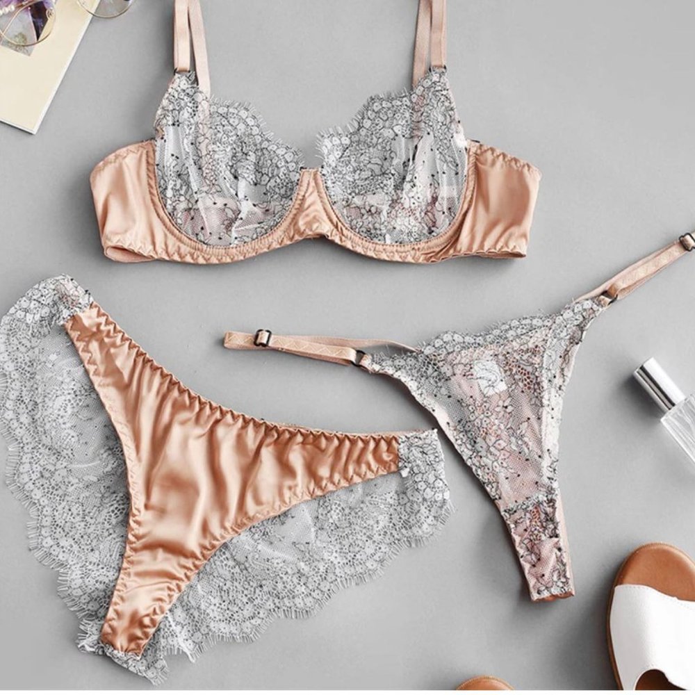 3 pcs Lingerie Set Sz L